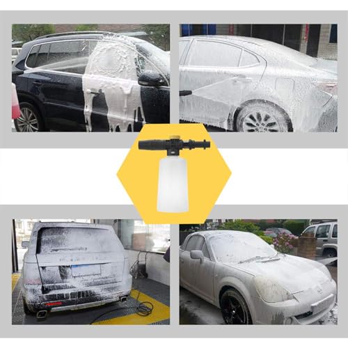 Boquillas de espuma para hidrolimpiadoras，Compatible Karcher (K2 K3 K4 K5 K6 K7 Serie K).Boquilla Rociadora Ajustable de 750 ml.Generador de Jabón, Hidrolavadora de Alta Presión, Espumador de Coche
