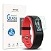 OOTSR Tempered Glass Screen Protector for Garmin Vivosport, (3 Pack) Full Coverage Screen Protector for Garmin Vivosport [2.5D Round Edge] [9H Hardness] [Crystal Clear] [Anti-Scratch]