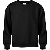 Soffe MJ Boys 8-20 Crew Sweatshirt, Black, Large