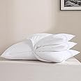 Pebed Adjustable Pillow 3 Layer Goose Feather Pillows Queen Size 100% Cotton,Bed Pillow for Side Sleepers,Back Sleepers, 20x28 Inches