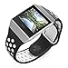UMTELE Compatible for Fitbit Ionic Band, Two-Toned Perforated Strap Breathable Accessory Wristband with Quick Lock&Release Buckle Replacement for Fitbit Ionic Smart Watch, Small, Black/White