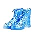 Whose Lemon Women Men Waterproof Shoes Cover Rain Snow Boots Covers Reusable Slip-resistant High Elastic Fabric Shoes Covers Blue XXXL