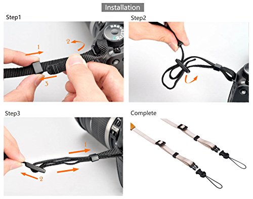 LONGTEAM Universal Adjustable Slim Camera Shoulder Neck Strap for Mirrorless Compact System DSLR Cameras (Grey)