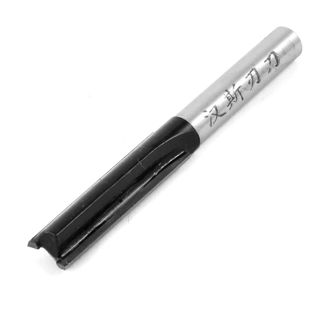 6.4mm Shank 1.14" Two Flute Straight Flute Router Bit w Ball Bearing