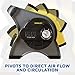 STANLEY 655704 High Velocity Blower Fan - Features Pivoting Blower and Built-in Outlets (Renewed)