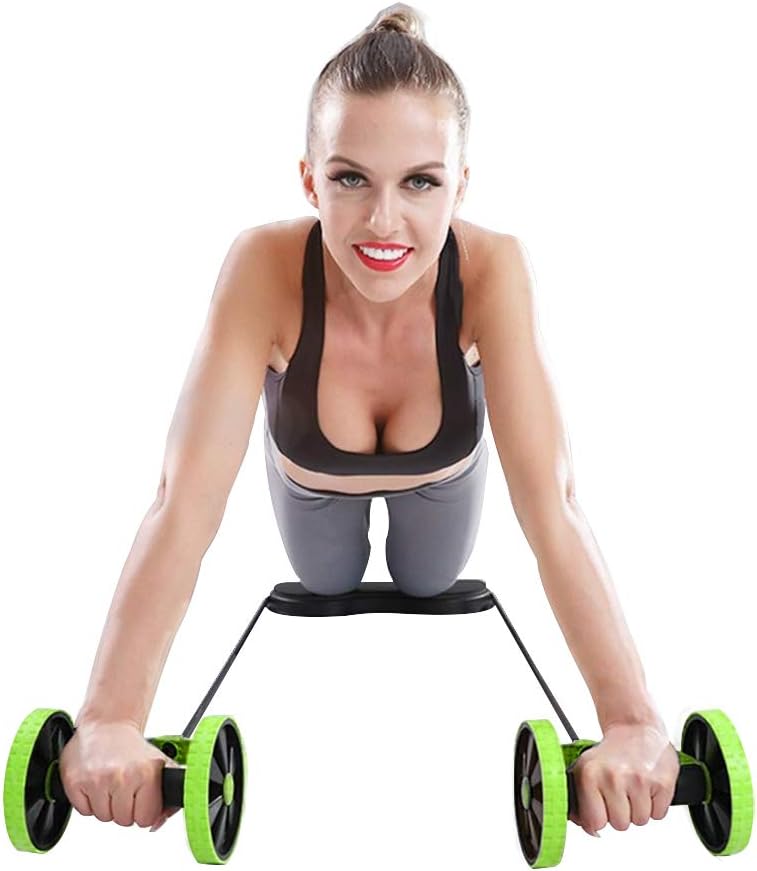 KAZOLEN Double Ab Roller Wheel Home Gym Equipment Work Out Core Abdominal Exercise Fitness Trainer