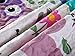 MarCielo 2 Piece Kids Bedspread Quilts Set Throw Blanket for Teens Boys Girls Bed Printed Bedding Coverlet, Twin Size, Purple Hoot (Twin)