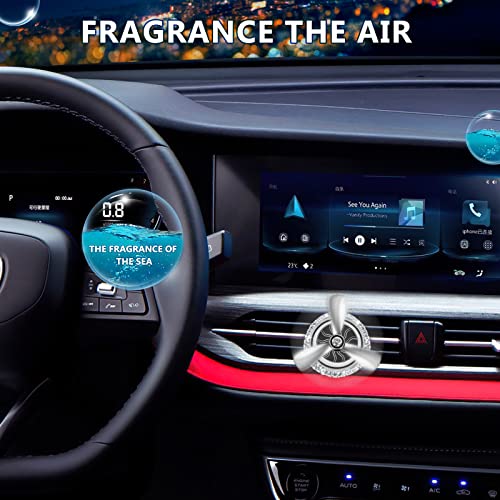 EING Car Air Freshener,Turbo Spinning Car Vent Clip Fragrance Diffuser