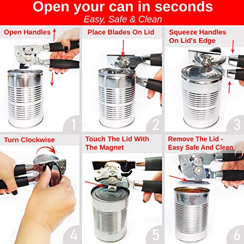 5 Blade+Soft+Grip+Silicone+Handle+Professional+Openers+Smooth+SENIORS+EASY