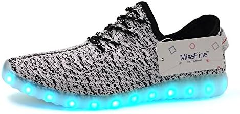 Worobo Unisex LED Shoes Women's Waterproof Summer Shoes Men's Fashion Sneakers, Gray, 11 B(M)/8.5 D(M)/42