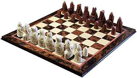 Luxury Walnut Isle of Lewis Chess Set
