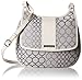 Nine West Split The Difference Messenger Saddle Cross Body, Fog/Charcoal/Milk, One Size