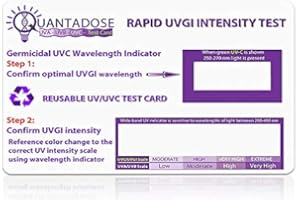 2nd Gen QuantaDose® Reusable UVC Light Test Card with UV Intensity Strip Sensitive to UVA/UVB/UVC Light