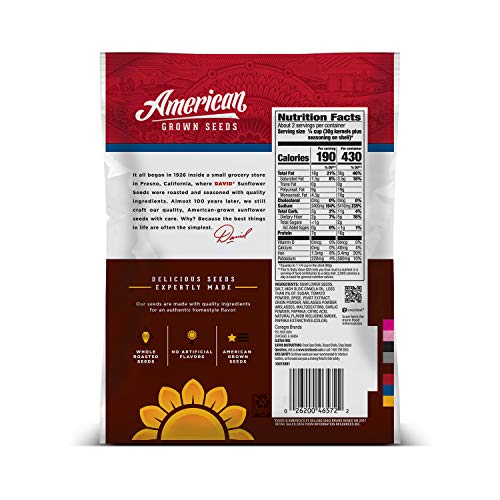 DAVID Roasted and Salted Jumbo Sunflower Seeds, Keto Friendly, 5.25 oz