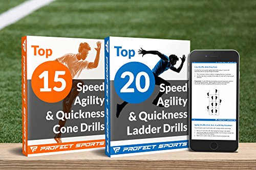 Pro Agility Ladder Cones - 15 ft Fixed-Rung Speed Ladder 12 Disc Cones Soccer, Football, Sports Training - Includes Heavy Duty Carry Bag, 4 Metal Stakes, 2 Agility Drills eBooks (Pink)