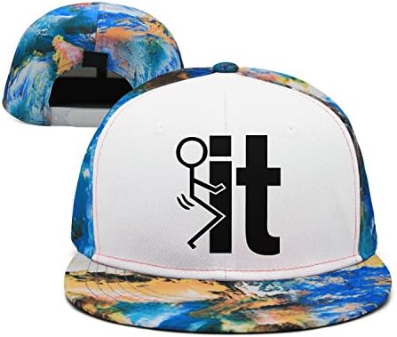 Megashirtz Unisex Baseball Cap Snapback Hat Printed Cool Camouflage Cap F-k It Trucker Cap Hip Hop Hat