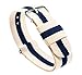 BARTON WATCH BANDS 20mm Linen/Navy Standard Length Ballistic Nylon NATO® Style Straps