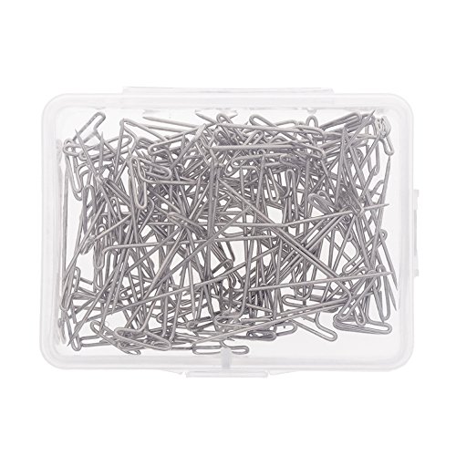 100Pcs Hair T Pins For Blocking Knitting Modelling Macrame Holding Wigs DIY Hair Style Tool with Plastic Box Strong Durable Easy to Insert and Remove 03#32mm