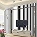 SimpleLife4U Black and White Stripe Self-Adhesive Shelf Liner Contact Paper 17.7 Inch By 9.8 Feet