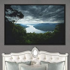 signwin Framed Canvas Wall Art Calming Waters Aerial...