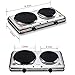 Homeleader Hot Plate for Cooking Electric, Double Burner with Adjustable Temperature Control, 2200W