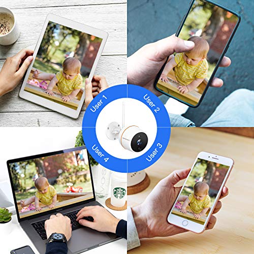 【Two-Way Audio】 Full HD 1080P Security Camera System Wireless with 7'' Touchscreen Monitor,Wandwoo 4 Channel NVR 1pc Indoor Outdoor IP Camera,Pre-Install 32GB SD Card,Night Vision Free App - Thumbnail 7