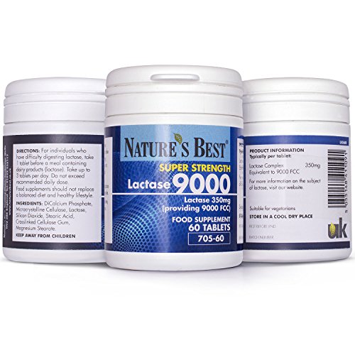 Nature’s Best Lactase 9000 FCC Enzyme Units Fast Acting Natural