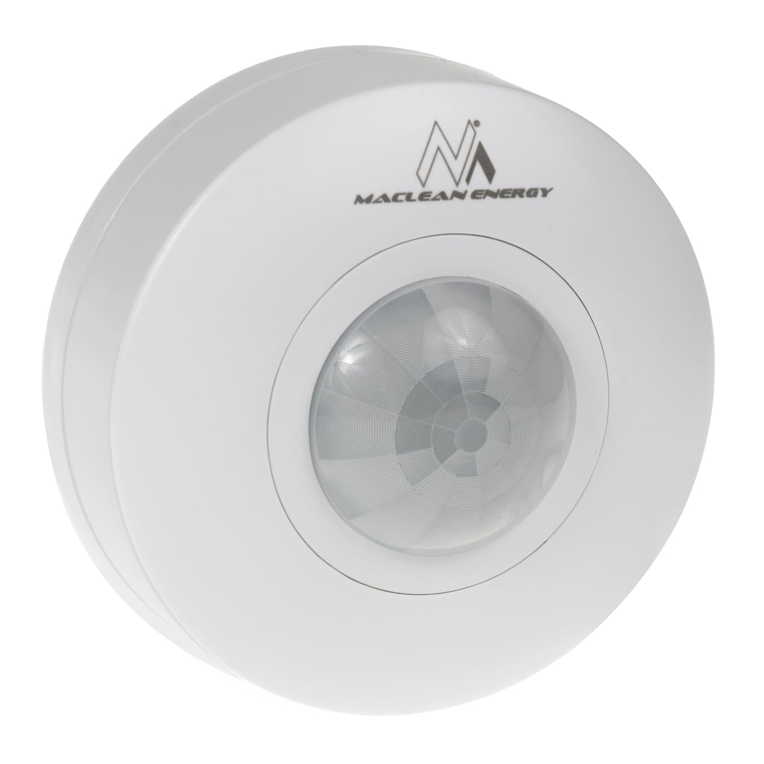Maclean MCE314 W: PIR Motion Sensor, 6m range, ceiling mounted, max load 1200W, IP20-rated