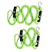 Obcursco PWC Bungee Dock Line Stretchable Bungee Cords Dock Line Sets of Two(4ft & 6ft) with Foams Float Perfect for PWC, Jet Ski, SeaDoo, Yamaha WaveRunner, Kayak, Pontoon (Green/Yellow)