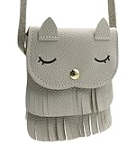 Bags us Fringe Cat Tassel Coin Purse Shoulder Bag Purse Small Crossbody Satchel Handbags for Kids Girls