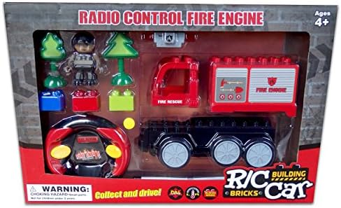 Playtek PT1905 R/C Car Fire Engine Brick Building Blocks (14 Piece)