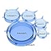 Reusable Silicone Stretch Lids (6 Pack)– Replacement Lids for Long Lasting Freshness, Durable Expandable to Fit | Spill Proof Silicone Covers Food Saver | Freezer + Microwave + Dishwasher Safe