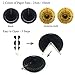 ZERODECO Birthday Party Decoration, Happy Birthday Banner with Paper Fans, Honeycomb Balls, Triangular Pennants, Circle Paper Garland, Hanging Swirls and Balloons - Black and Imitation-Gold