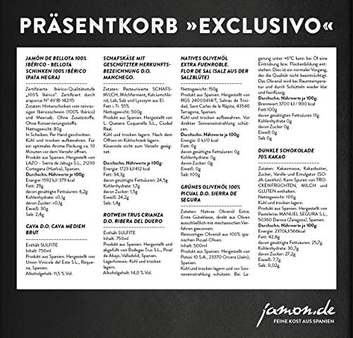 Präsentkorb EXCLUSIVO mit spanischen Spezialitäten - Geschenkkorb gefüllt mit edler Feinkost aus Spanien - ideales Delikatessen Geschenk für Gourmets – Bild 6