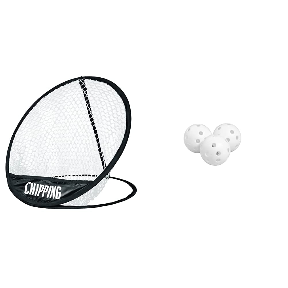 Golf Chipping Net by Longridge & Longridge Airflow Balls White 12 Pack