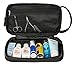 WODISON Vintage PU Leather Mens Travel Toiletry Bag Shaving Dopp Kits Organizer with Gift Box Black，Christmas Gifts Idea for Men