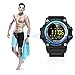 Sports Watch smart Bluetooth Watch IP67 waterproof Remote Camera Fitness Tracker Wearable Technology Running watch for IOS and Android Smartphones iPhone X 8 Samsung Galaxy s9+for Men and Boys-Blue