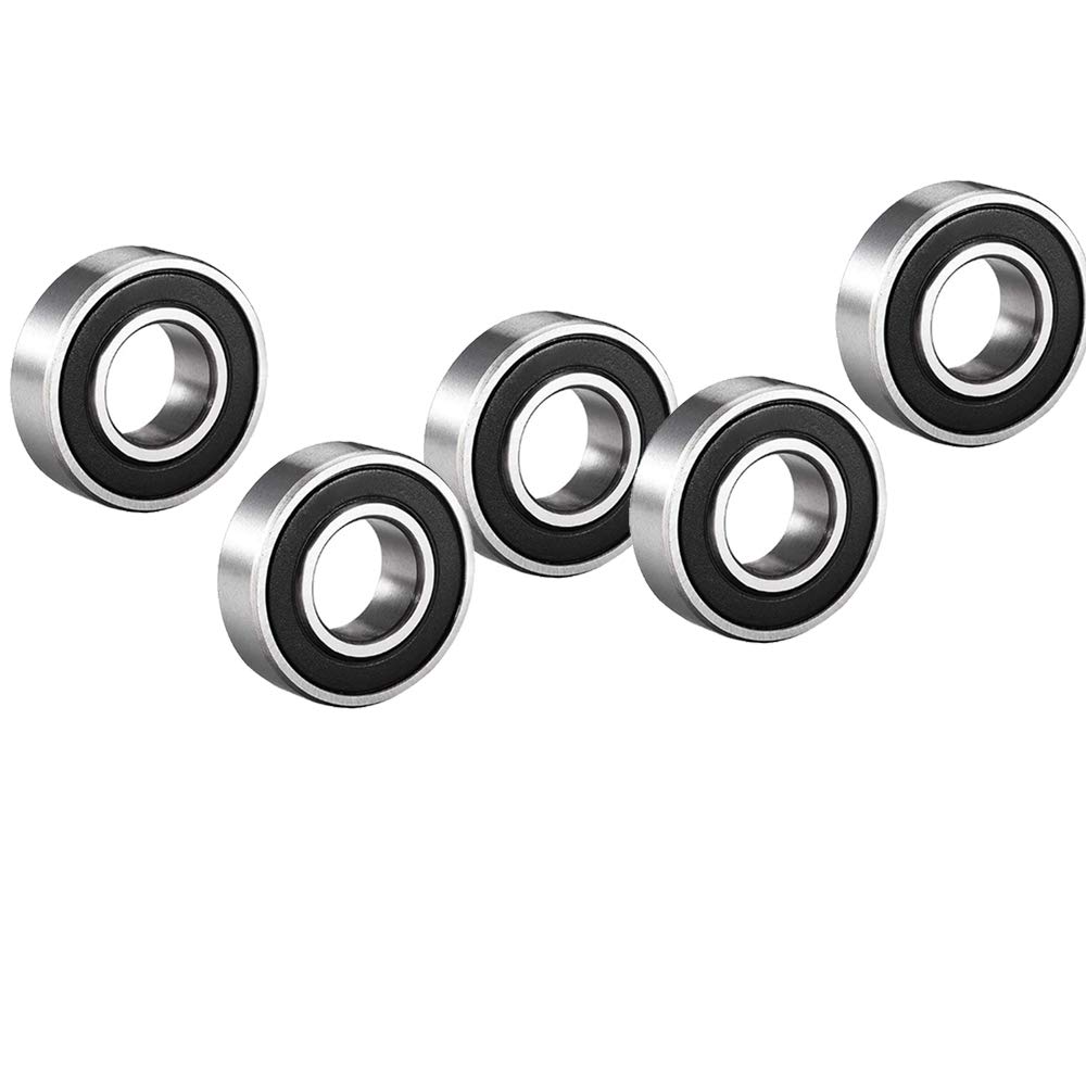 5 Pack Deep Groove Ball Bearing Double Side Rubber Sealed Deep Groove Ball Bearings 10mm x 26mm x 8mm