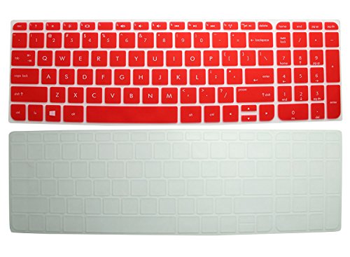 CaseBuy® 2-Pack Translucent Soft Silicone Gel Keyboard Protector Skin Cover for 15.6-Inch HP ENVY x360 15-u000 15-u010dx 15-u011dx 15-u110dx 15-u111dx 15.6