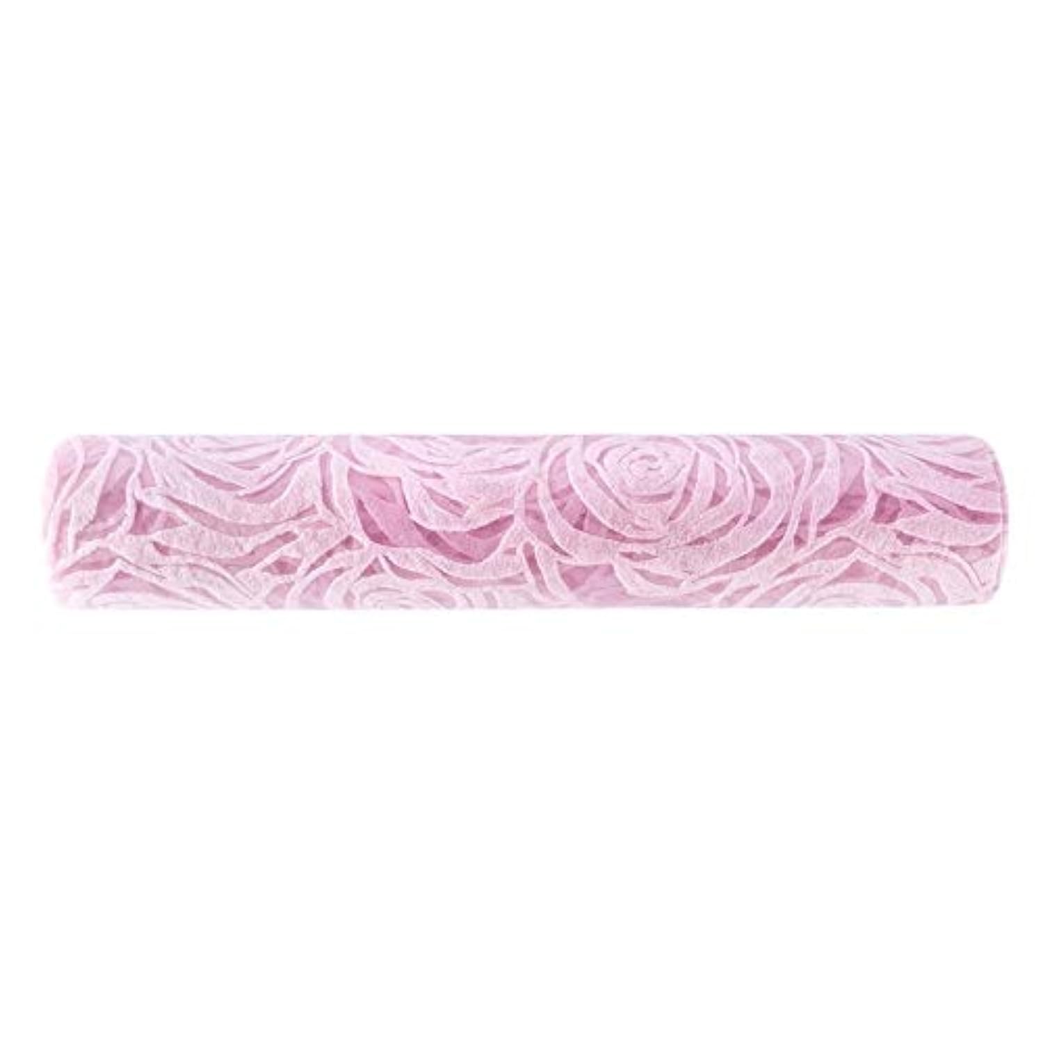 Ideen mit Herz Deluxe Table Runner, Decorative Fleece on Roll, 30 cm x 5 m, Table Runner, Table Decoration, Various Designs to Choose From (Roses, Pink)