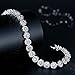 WOSTU Womens Tennis Bracelets White Gold Plated Cubic Zirconia Crystal Bracelets