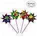 50PCS TKOnline Paradise Party Pinwheels, Amazing Party, Beach and Backyard Pinwheels, Multi Bright Colors.
