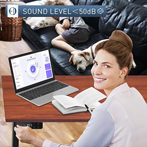 Electric Standing Desk Frame - WORLDLIFT Height Adjustable Sit Stand Standing Desk Base Workstation, Stand Up Computer Desk with Automatic Memory Smart Keyboard (Black Frame Only)