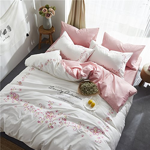 人気ブランド 韓式清新田園風 綿100 可愛い活性染色工芸 四季適用 掛け布団カバー シーツ 枕カバーを含む クイーン B079lvkjrk クイーン 6 6 クイーン 手数料安い Est40jal Edu Mx