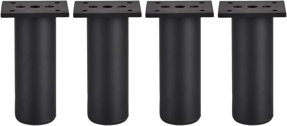 6 inch / 15cm Furniture Legs, La Vane Set of 4 Aluminium Plinth Adjustable Cabinet Feet Matte Black for Cupboard Sofa Kitchen Couch Bookcase