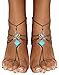 Bienvenu Barefoot Sandal Foot Jewelry Sandal Turquoise Anklet Chain Foot Bracelet 2pcs