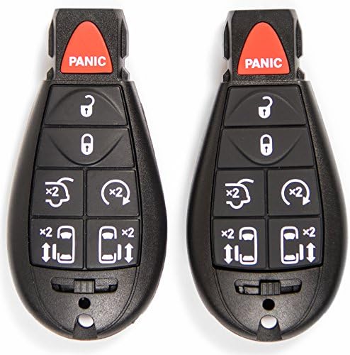 Keyless Entry Remote Control Transmitter Replacement Key Fob. Fits Dodge, Chrysler (FCC ID IYZ C01C, M3N5WY783X). Pack of 2.