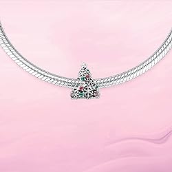 VALGACLS Glitter Christmas Tree Charm for Bracelets