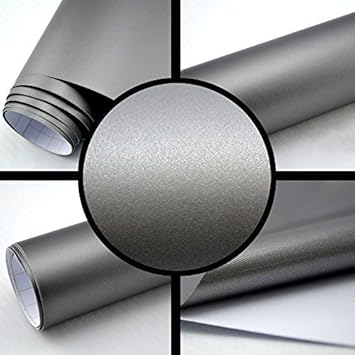 Matt Silber Autofolie 300cm x 152cm Blasenfrei mit Luftkanäle