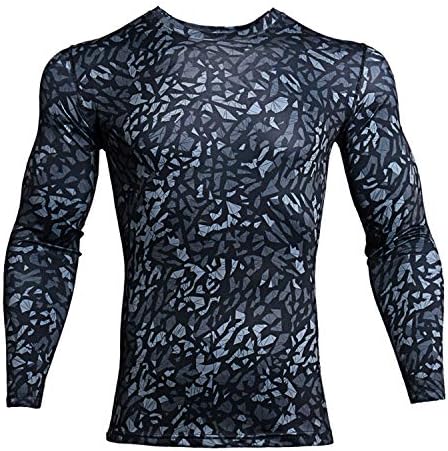 ZHPUAT Men’s Camo Compression Shirt Cool Dry Long Sleeve Baselayer T-Shirt for Men